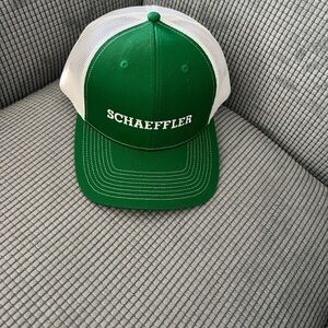 Green & White Mesh Trucker Cap